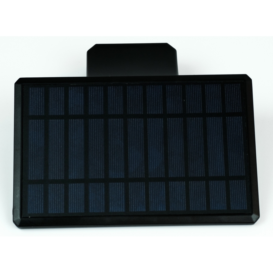 Soldrevet LED væglampe med sensor LED/2,6W/5,5V IP65 1800 mAh sort