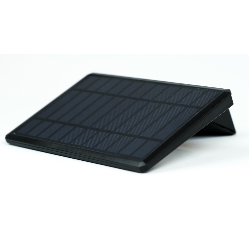 Soldrevet LED væglampe med sensor LED/2,6W/5,5V IP65 1800 mAh sort