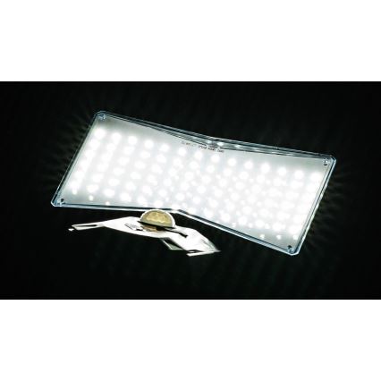 Soldrevet LED væglampe med sensor LED/2,6W/5,5V IP65 1800 mAh sort
