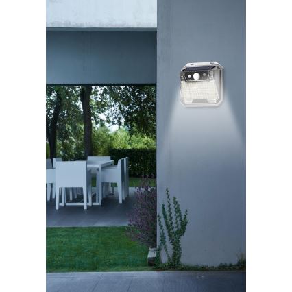Soldrevet LED væglampe med sensor LED/3W/5,5V IP65 1200 mAh