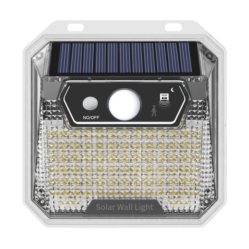 Soldrevet LED væglampe med sensor LED/3W/5,5V IP65 1200 mAh