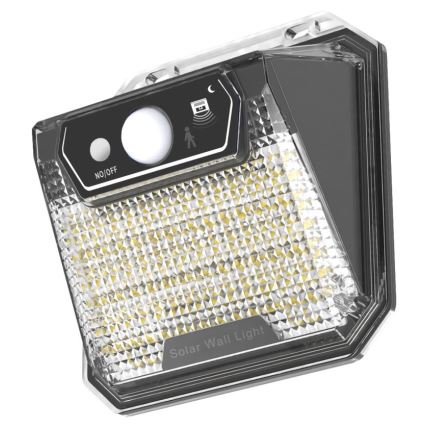 Soldrevet LED væglampe med sensor LED/3W/5,5V IP65 1200 mAh