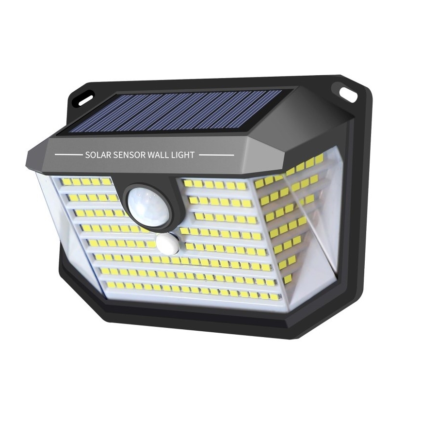 Soldrevet LED væglampe med sensor LED/4W/5,5V IP65 1200 mAh