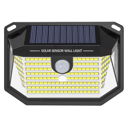 Soldrevet LED væglampe med sensor LED/4W/5,5V IP65 1200 mAh