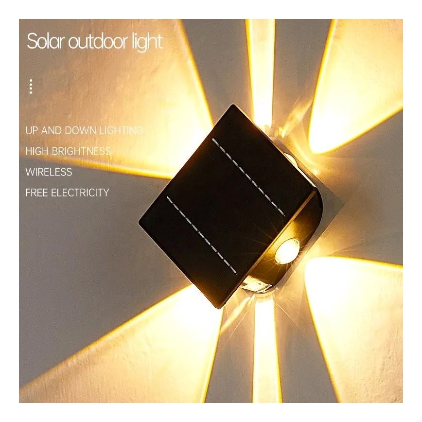 LED solcelle væglampe med sensor LED/2W/5V IP54 1300 mAh