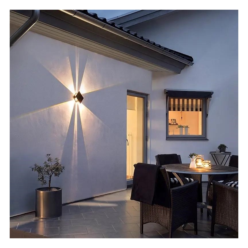 LED solcelle væglampe med sensor LED/2W/5V IP54 1300 mAh