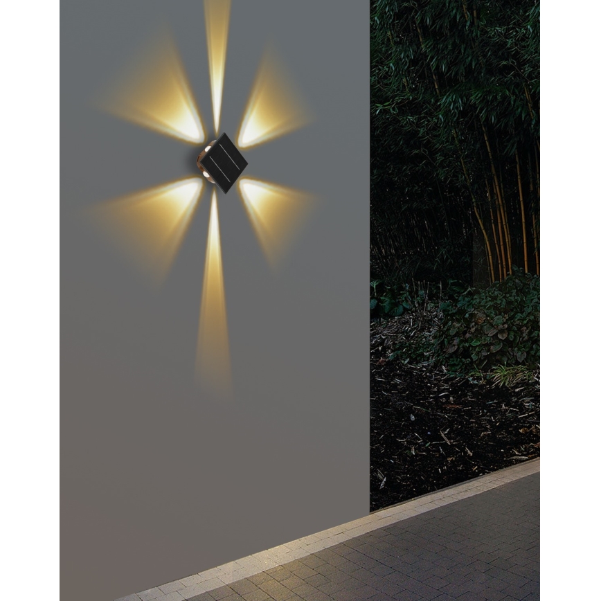 LED solcelle væglampe med sensor LED/2W/5V IP54 1300 mAh