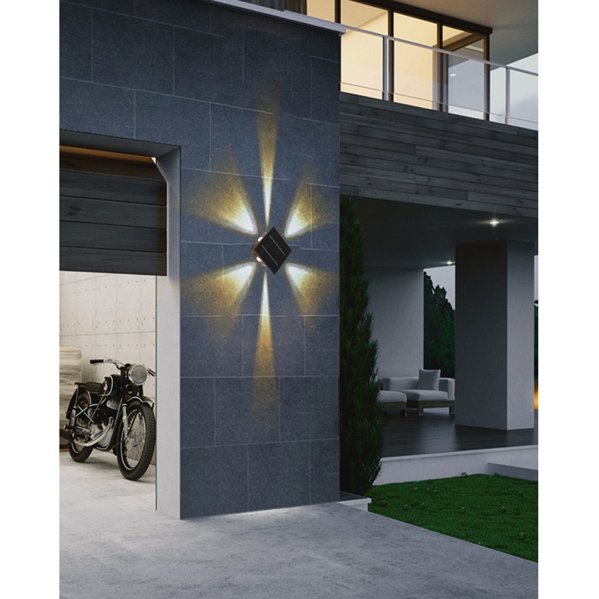 LED solcelle væglampe med sensor LED/2W/5V IP54 1300 mAh
