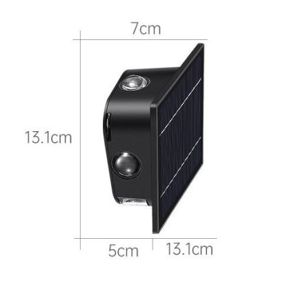 LED solcelle væglampe med sensor LED/2W/5V IP54 1300 mAh