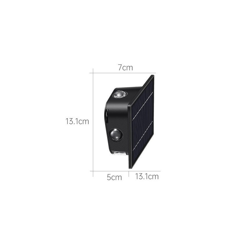 LED solcelle væglampe med sensor LED/2W/5V IP54 1300 mAh