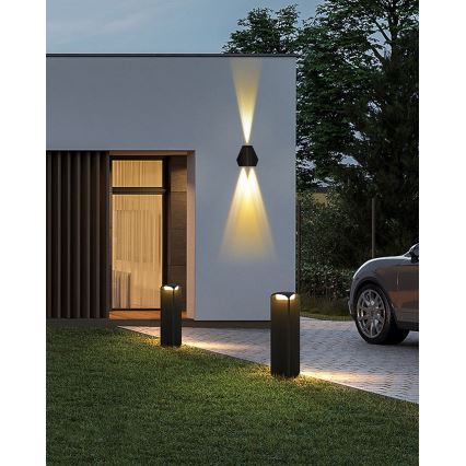 Soldrevet LED væglampe med sensor LED/2W/5V IP54 1300 mAh