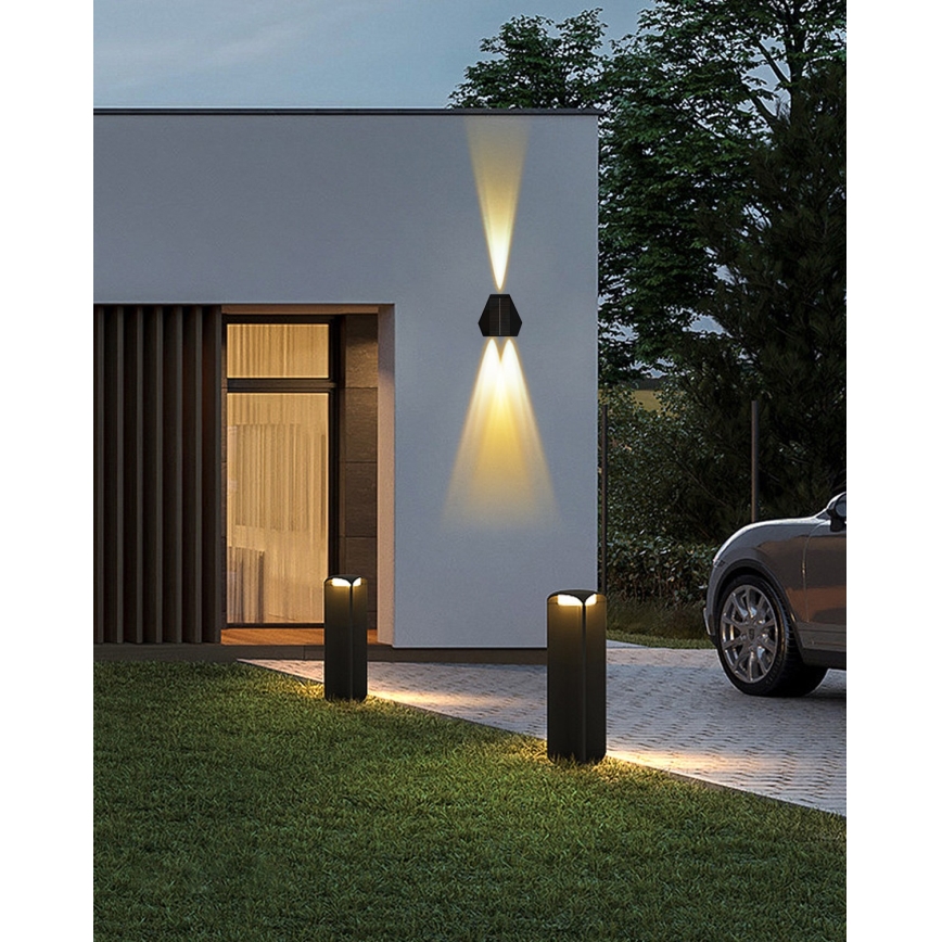 Soldrevet LED væglampe med sensor LED/2W/5V IP54 1300 mAh
