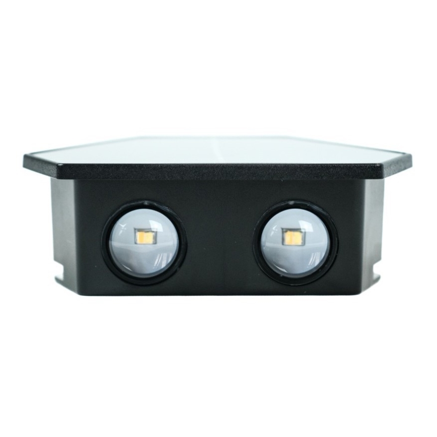 Soldrevet LED væglampe med sensor LED/2W/5V IP54 1300 mAh