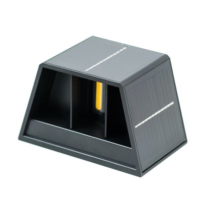 Soldrevet LED væglampe med sensor LED/2W/5V IP54 1300 mAh