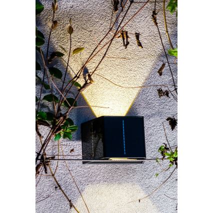 Soldrevet LED væglampe med sensor LED/2W/5V IP54 1300 mAh