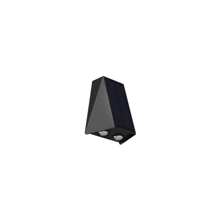 Soldrevet LED væglampe med sensor LED/2W/5V IP54 1300 mAh