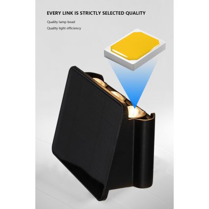 LED solcelle væglampe med sensor LED/2W/5V IP54 1300 mAh