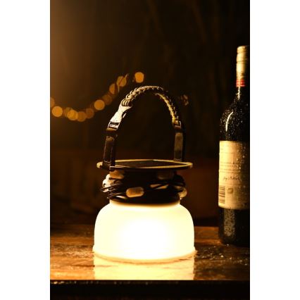 Bærbar LED solcellelampe med LED-lys kæde og RGB-farver genopladelig  LED/10W/5V 3600 mAh IP65 3600 mAh