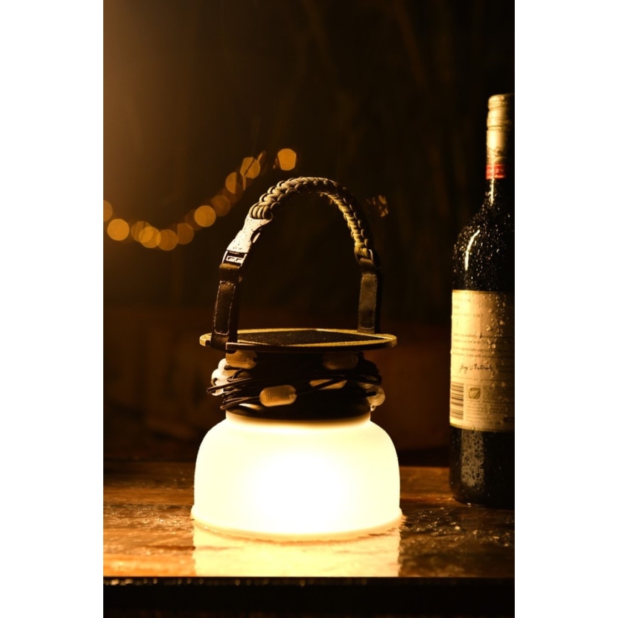 Bærbar LED solcellelampe med LED-lys kæde og RGB-farver genopladelig  LED/10W/5V 3600 mAh IP65 3600 mAh