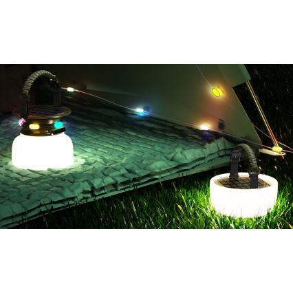 Bærbar LED solcellelampe med LED-lys kæde og RGB-farver genopladelig  LED/10W/5V 3600 mAh IP65 3600 mAh