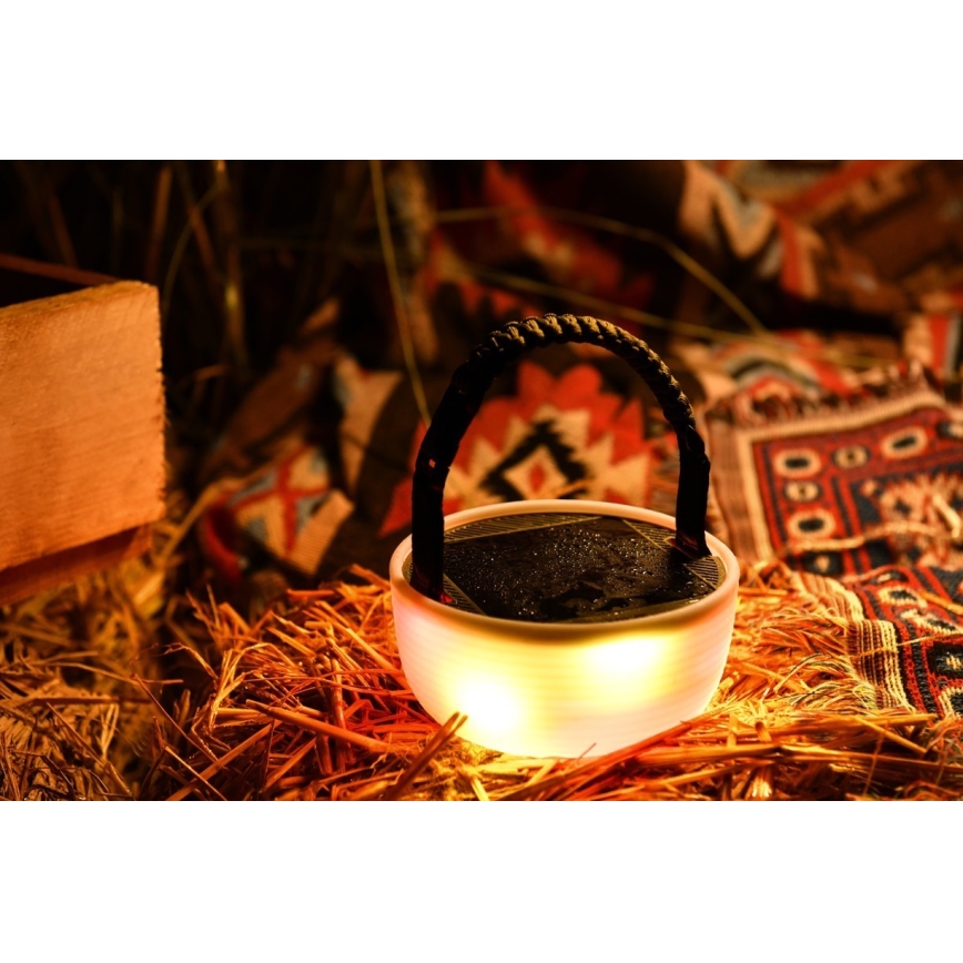 Bærbar LED solcellelampe med LED-lys kæde og RGB-farver genopladelig  LED/10W/5V 3600 mAh IP65 3600 mAh