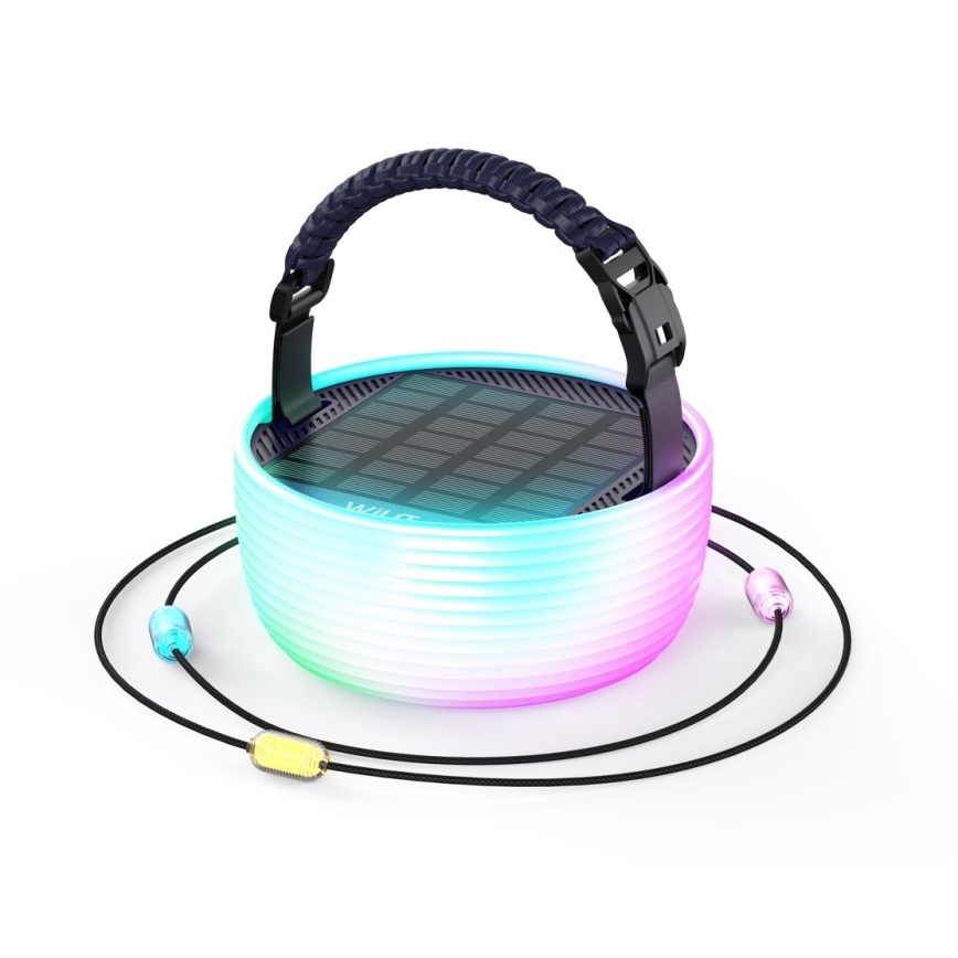 Bærbar LED solcellelampe med LED-lys kæde og RGB-farver genopladelig  LED/10W/5V 3600 mAh IP65 3600 mAh
