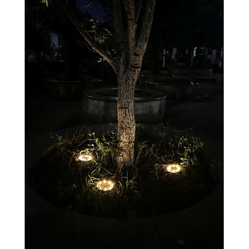 SÆT MED 4x LED Udendørs solcellelampe med sensor LED/0,048W/2V IP68 600 mAh
