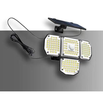 LED solcelle væglampe med sensor LED/5W/5,5V 3000K/6500K IP44 1200 mAh
