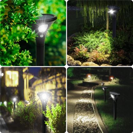 LED solcellelampe med sensor LED/1W/3,7V 6000K IP65 1500 mAh