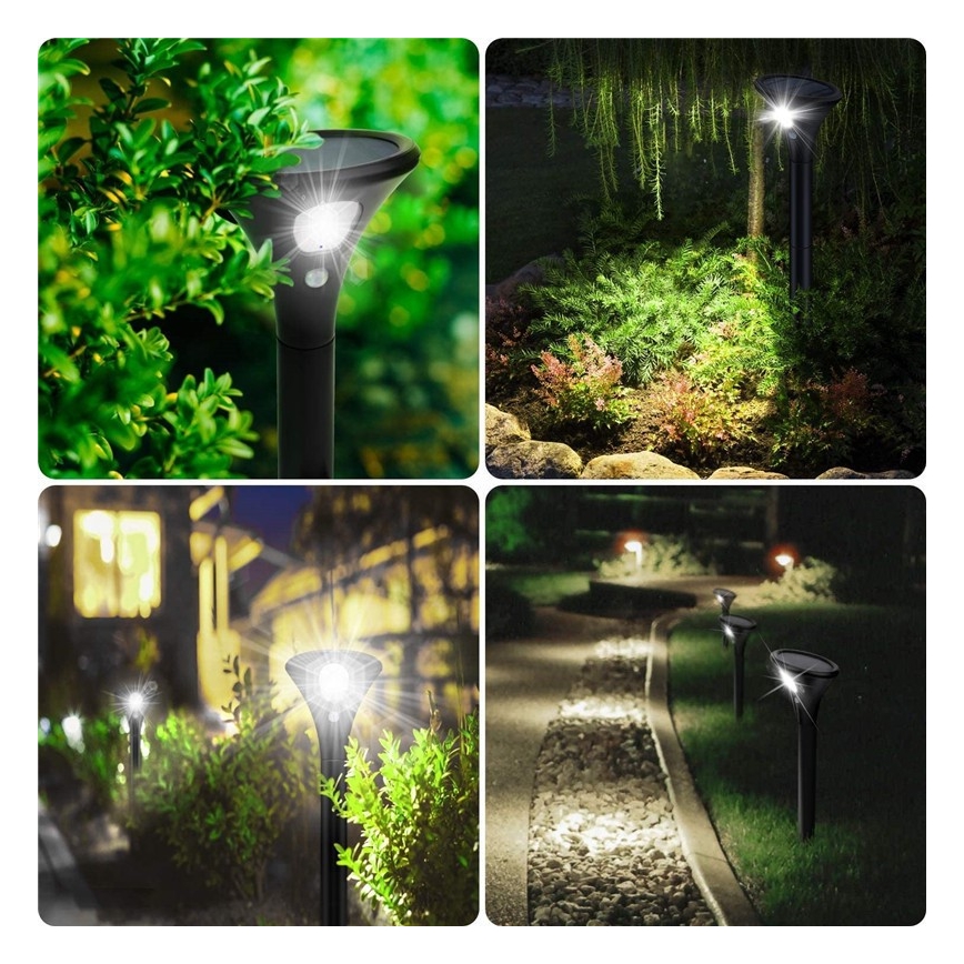 LED solcellelampe med sensor LED/1W/3,7V 6000K IP65 1500 mAh