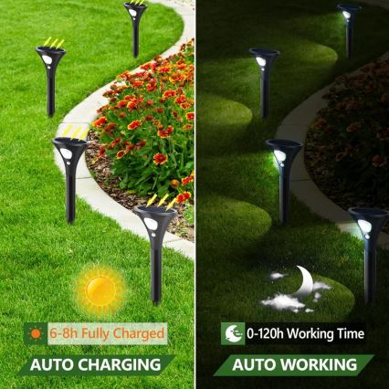 LED solcellelampe med sensor LED/1W/3,7V 6000K IP65 1500 mAh