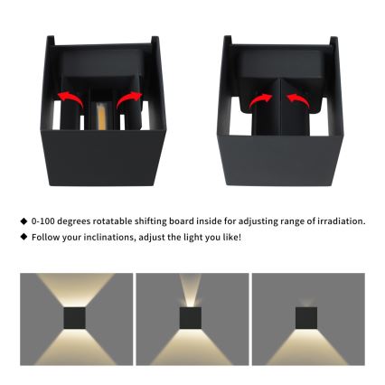 Immax 08510L - LED udendørs væglampe DICE LED/6W/230V 3000K IP65