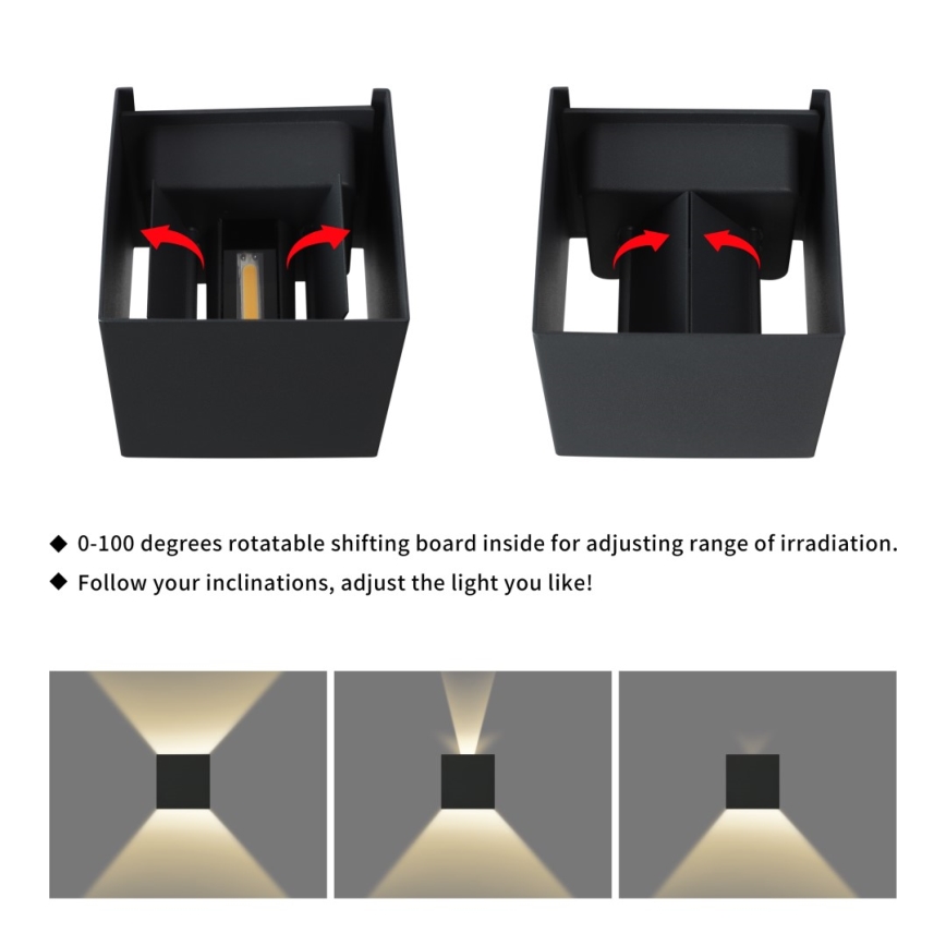 Immax 08510L - LED udendørs væglampe DICE LED/6W/230V 3000K IP65