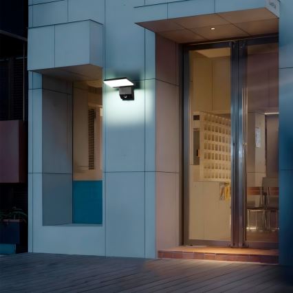 LED udendørs væglampe med sensor MODERN LED/18W/230V IP65