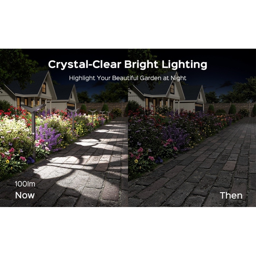 LED-solcellelampe med sensor SUN BUTTERFLY LED/1,5W/3,7V 3000/6000K IP65 1500 mAh