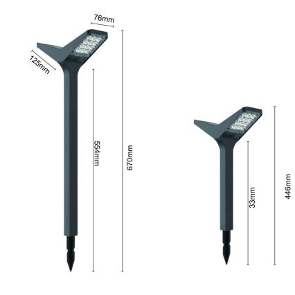 LED-solcellelampe med sensor SUN BUTTERFLY LED/1,5W/3,7V 3000/6000K IP65 1500 mAh