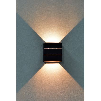 LED udendørs væglampe LUXLINE 6W/230V 3000K IP54 sort