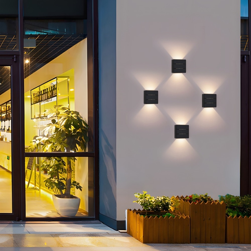 LED udendørs væglampe LUXLINE 6W/230V 3000K IP54 sort