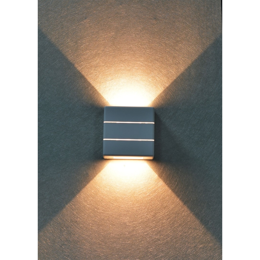 LED udendørs vægarmatur LUXLINE 6W/230V 3000K IP54 hvid