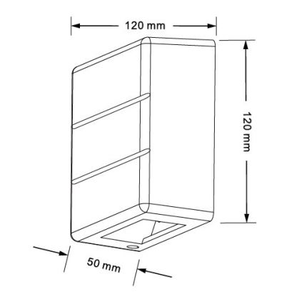 LED udendørs væglampe LUXLINE LED/6W/230V 3000K IP54 eg