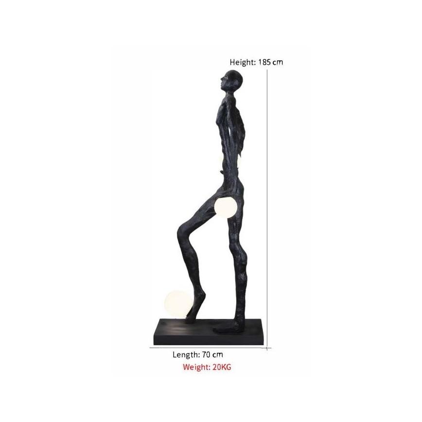 Gulvlampe SILUETTE 3xE27/60W/230V 185 cm Aura