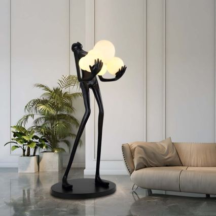 Gulvlampe SILUETTE 6xE27/25W/230V 180 cm Human Ball