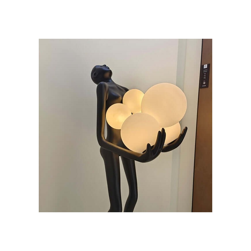 Gulvlampe SILUETTE 6xE27/25W/230V 180 cm Human Ball