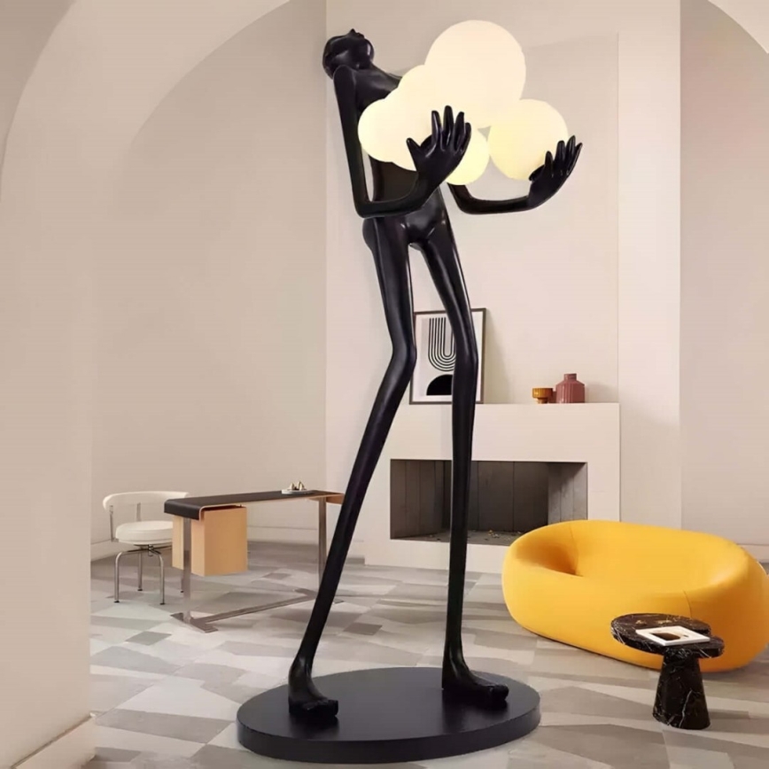 Gulvlampe SILUETTE 6xE27/25W/230V 180 cm Human Ball