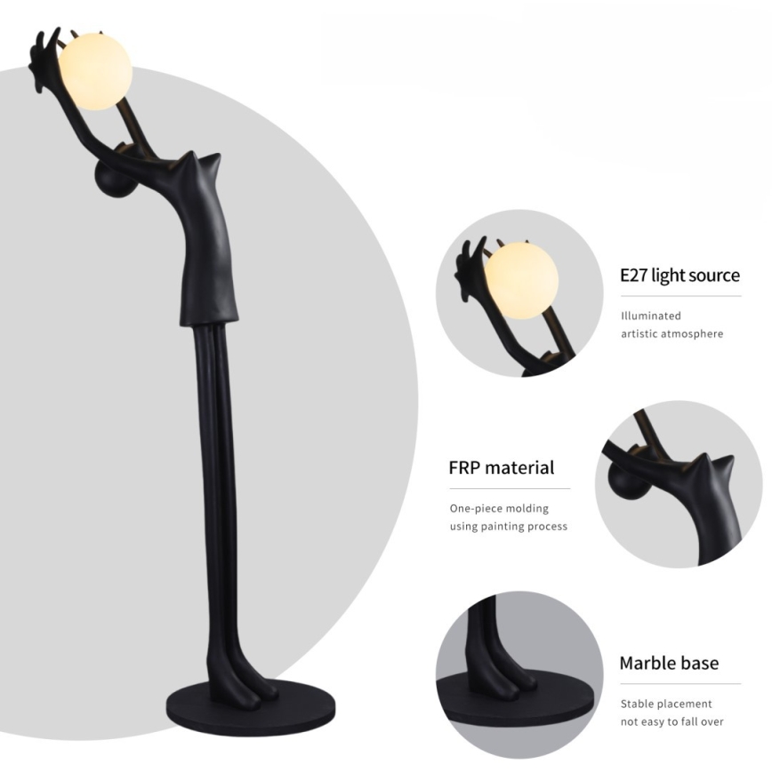 Gulvlampe SILUETTE 1xE27/25W/230V 210 cm Human Girl