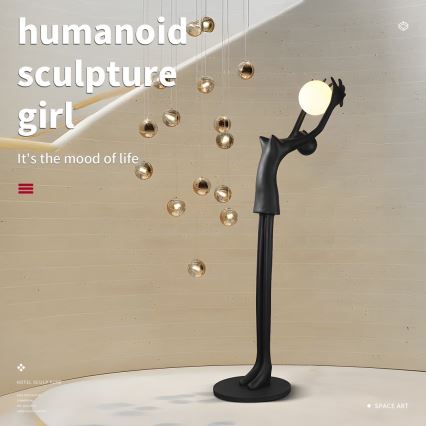 Gulvlampe SILUETTE 1xE27/25W/230V 210 cm Human Girl