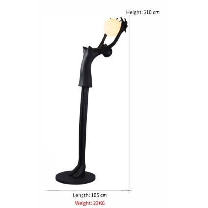 Gulvlampe SILUETTE 1xE27/25W/230V 210 cm Human Girl