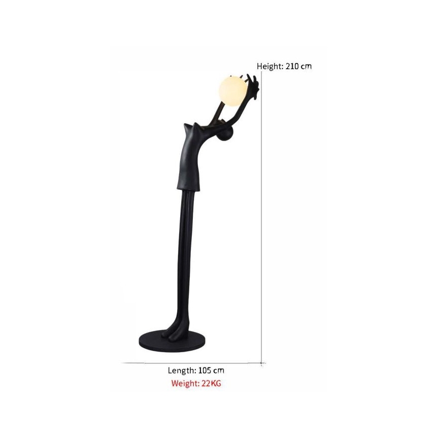 Gulvlampe SILUETTE 1xE27/25W/230V 210 cm Human Girl