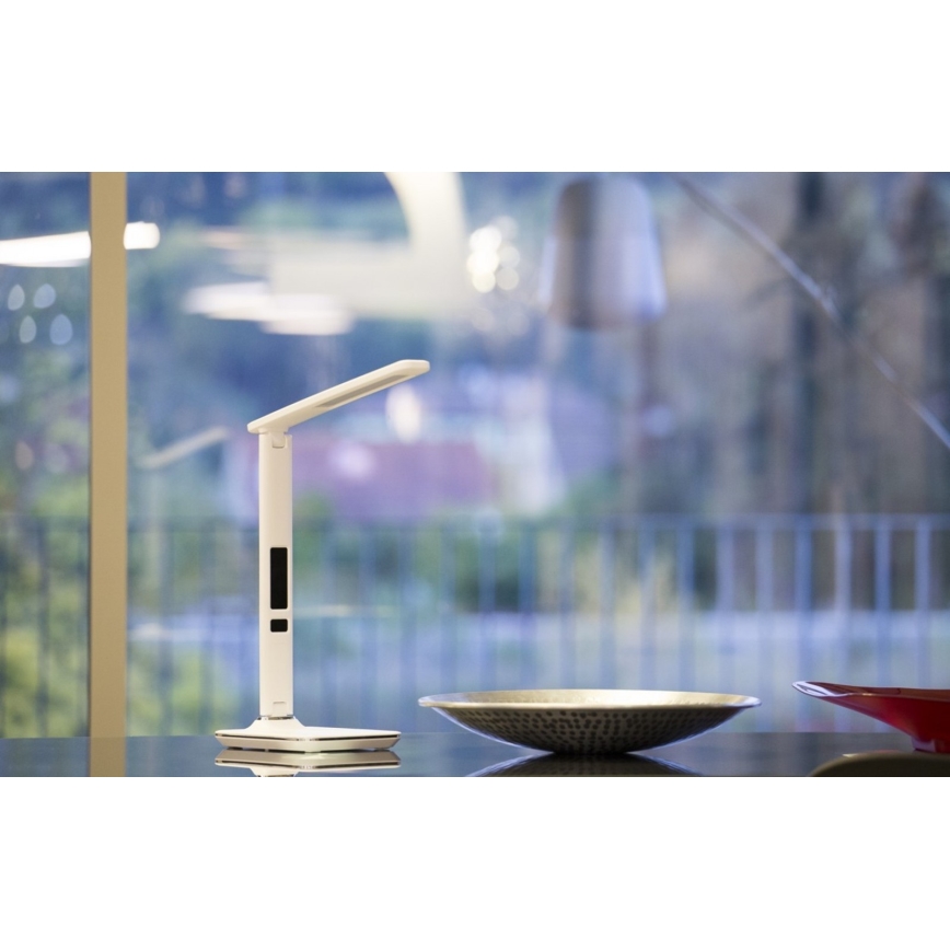 LED bordlampe med display LED/9W/230V hvid