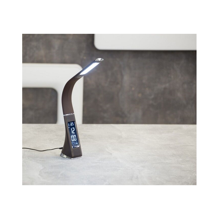 LED bordlampe med display dæmpbar LEATHER LED/7W/230V